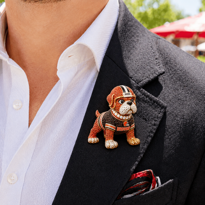 Premium NFL CLE Luxury Sculptural Brooch