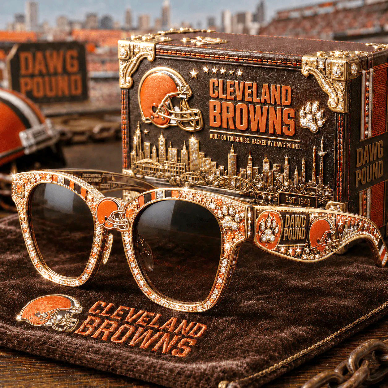Premium NFL CLE Royal Heritage Crystal