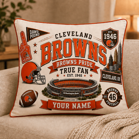 Premium NFL CLE Vintage Pillow