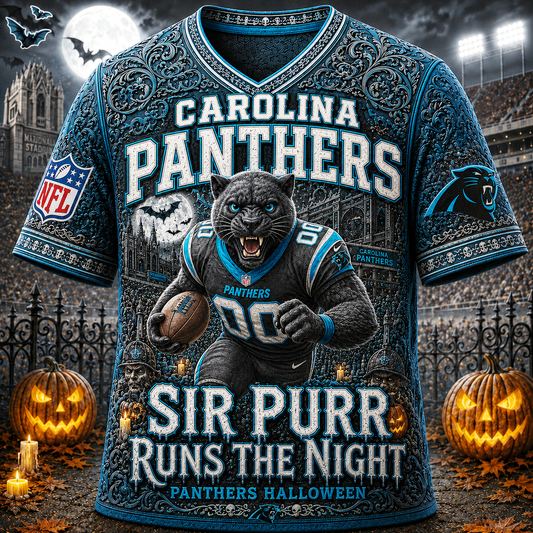 Premium NFL CP Runs the Night Halloween Mascot T-shirt