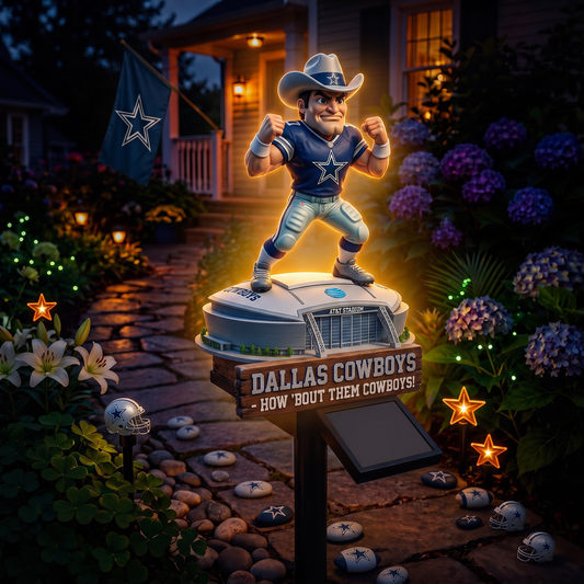 Premium NFL DAL Mascot Stadium LumiGarden Solar Lights