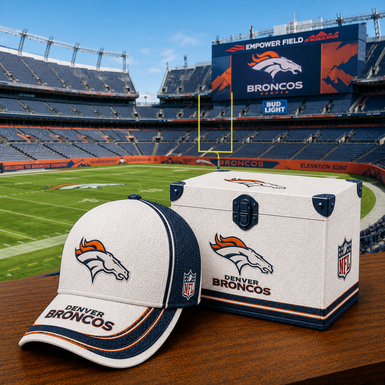 Premium NFL DB Embossed Leather Cap V2