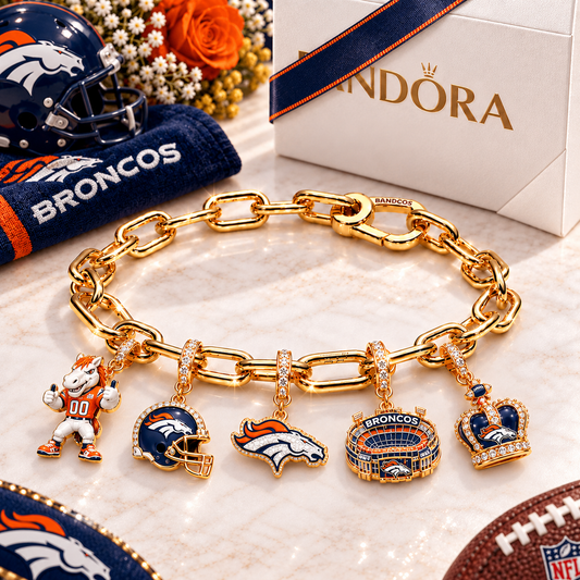 Premium NFL DB Game Day Gold Charm Bracelet V5