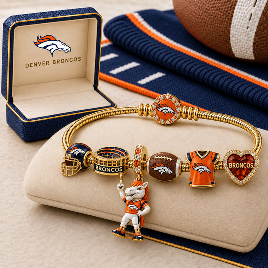 Premium NFL DB Gold Charm Bracelet Set