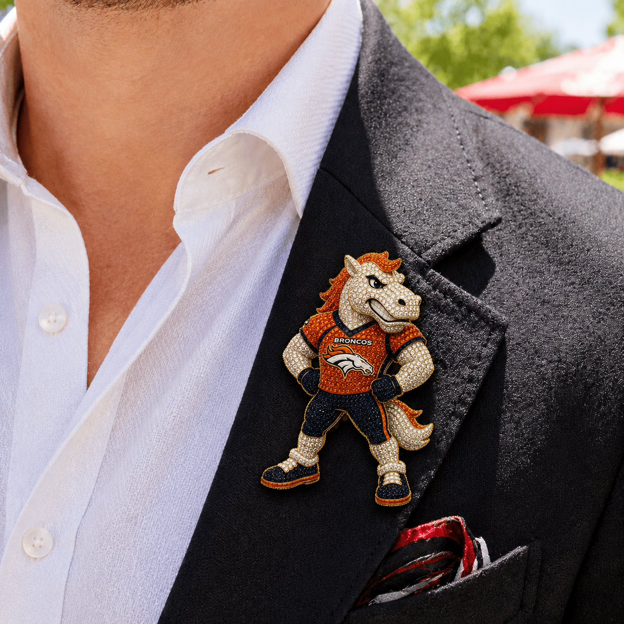 Premium NFL DB Luxury Sculptural Brooch