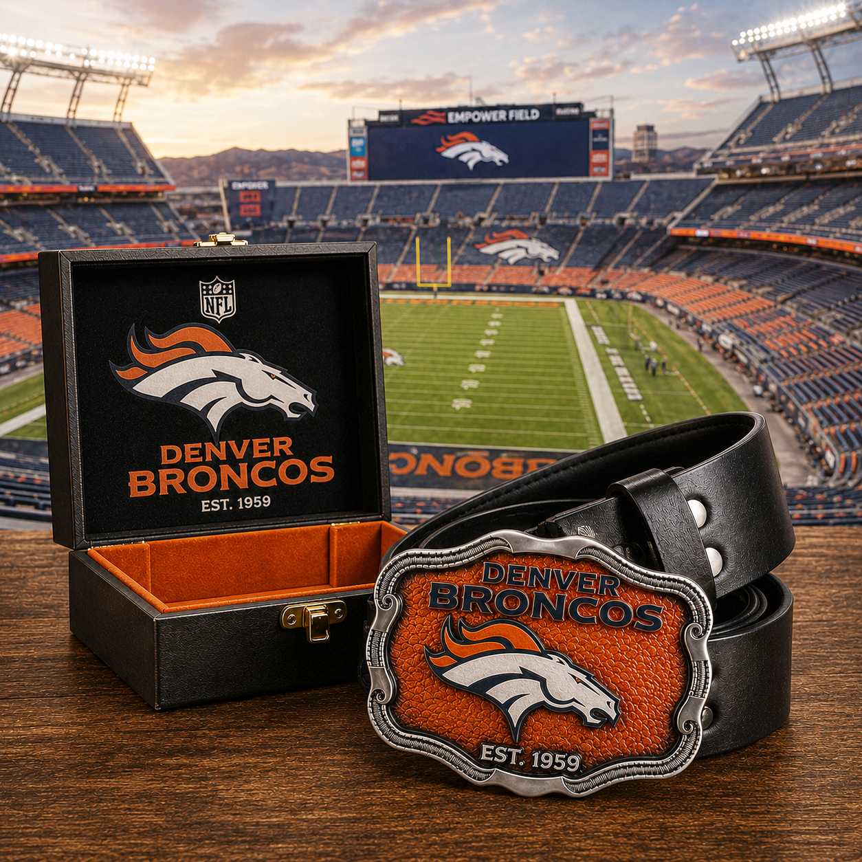 Premium NFL DB Vintage Heritage Leather Belt