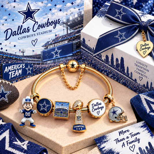 Premium NFL DC Fan Legacy Gold Charm Bracelet V7