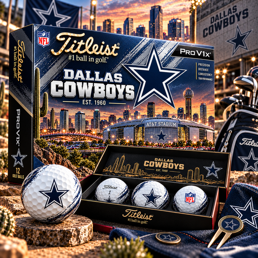 Premium NFL DC x Titleist Pro V1 Herritage Golf Ball Set V4