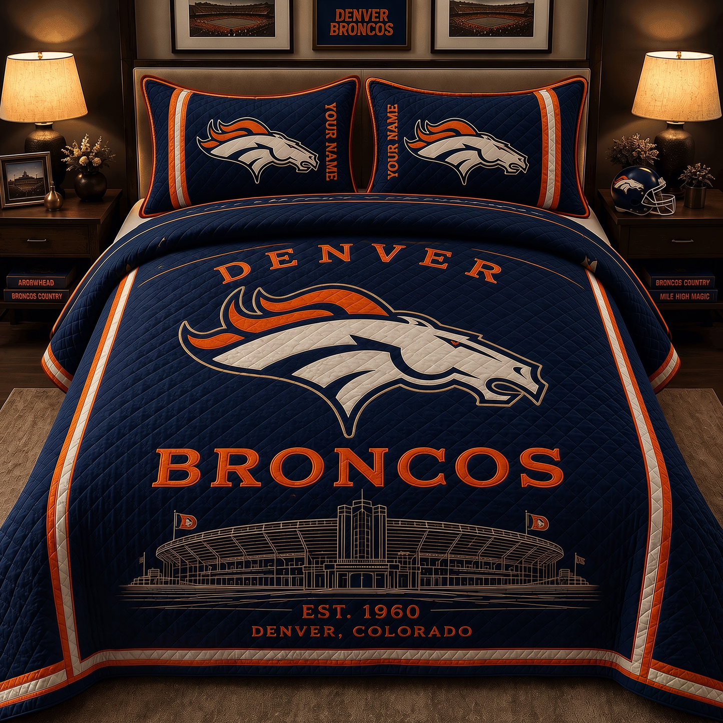 Premium NFL DEN Bedding Sets Luxury