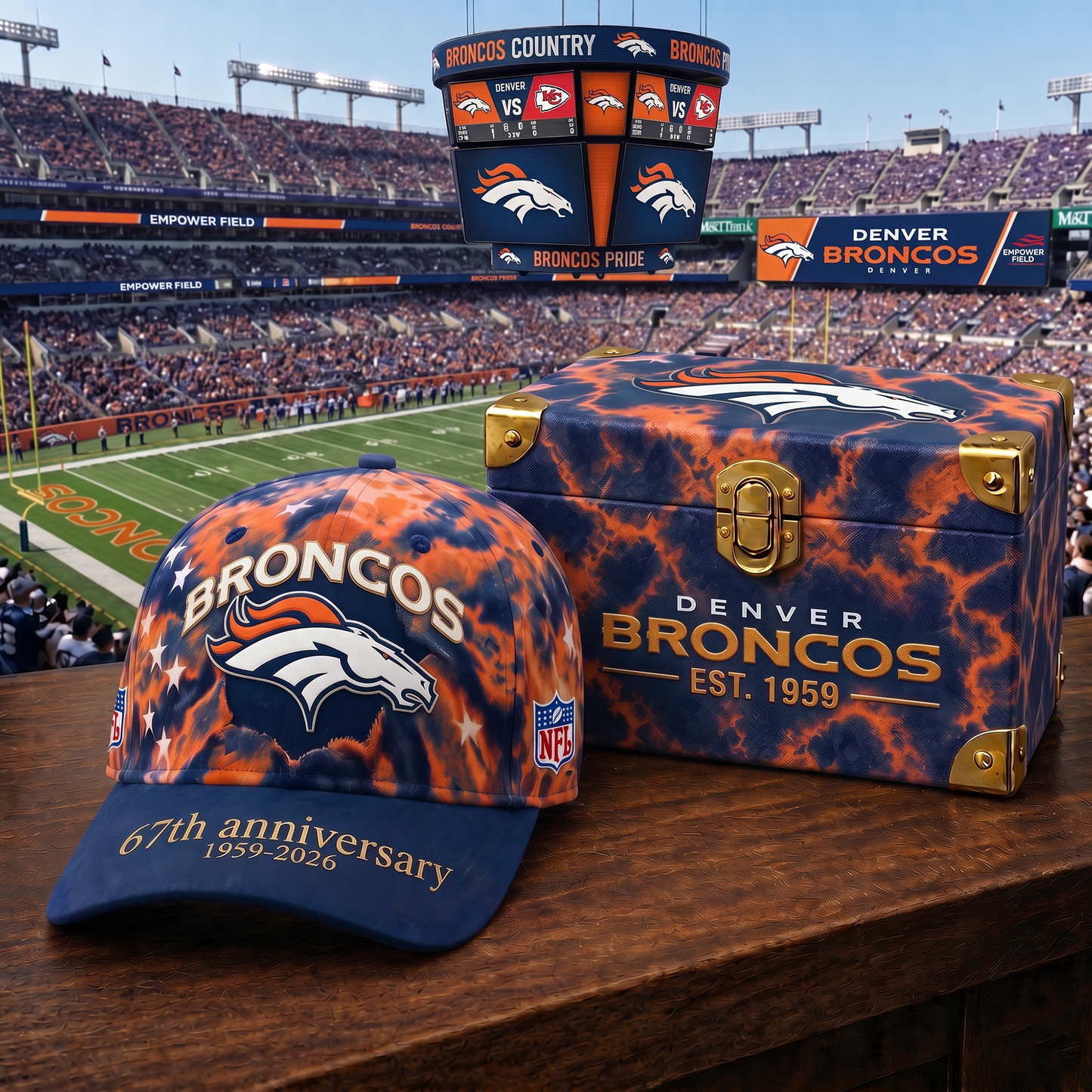 Premium NFL DEN Anniversary Pride Cap