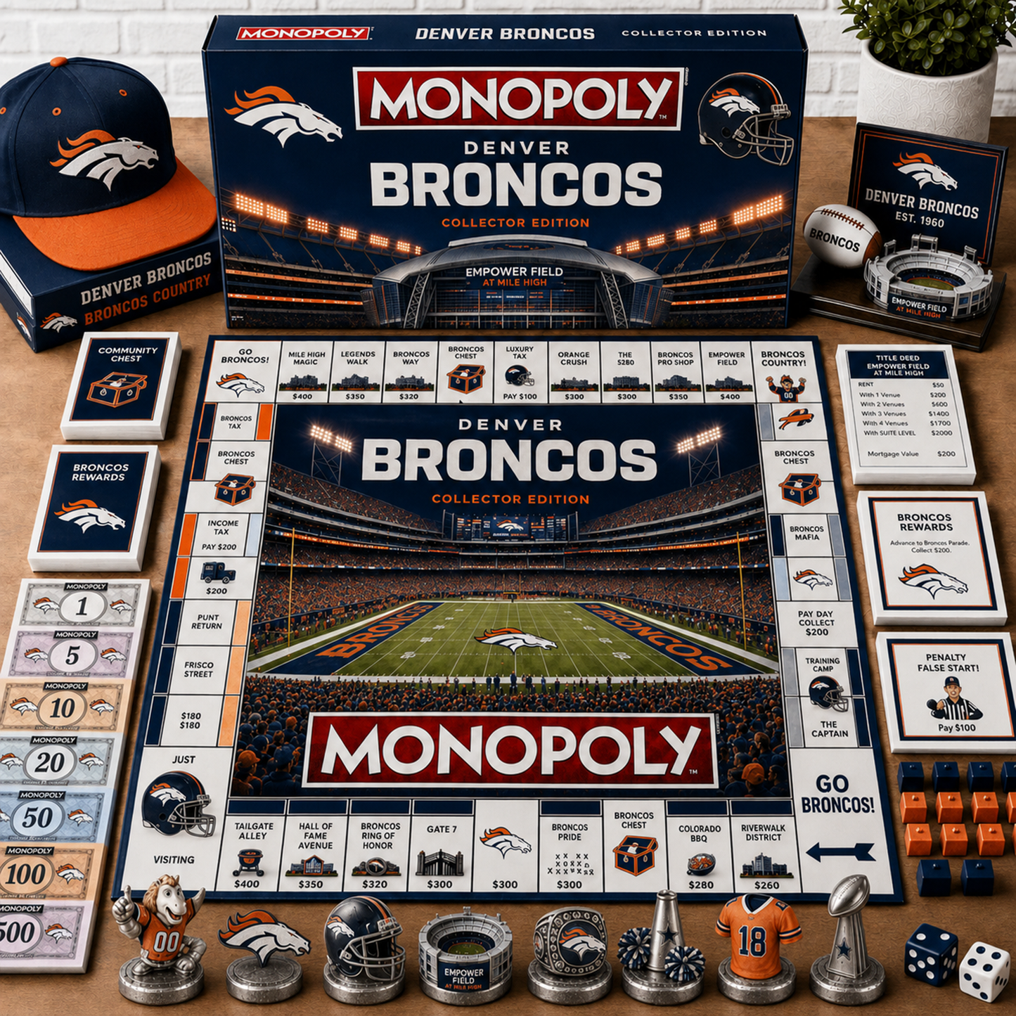 Premium NFL DEN Monopoly Collector’s Edition Board Game