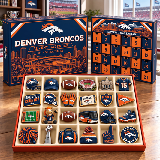 Premium NFL DEN Team Spirit 24-Piece Advent Calendar V3