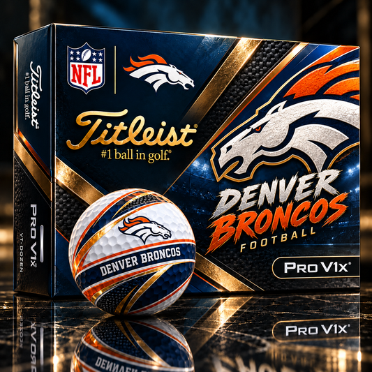 Premium NFL DEN x Titleist Pro V1 Team Spirit Golf Balls Set V2
