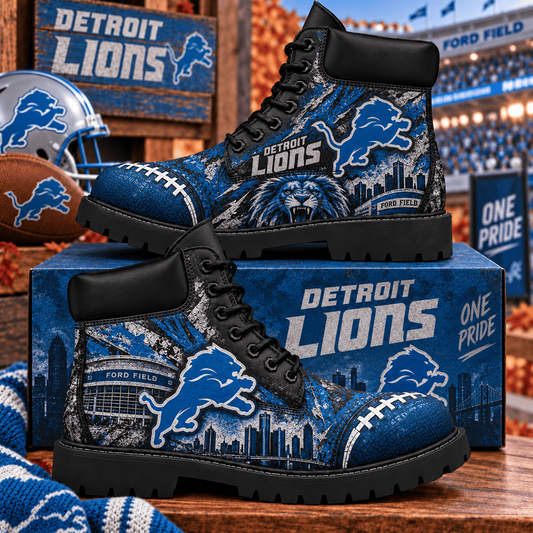 Premium NFL DET Heritage Skyline Boots V4