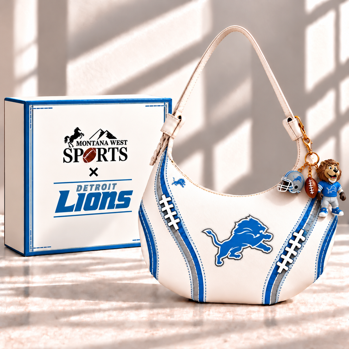Premium NFL DET Hobo Bag