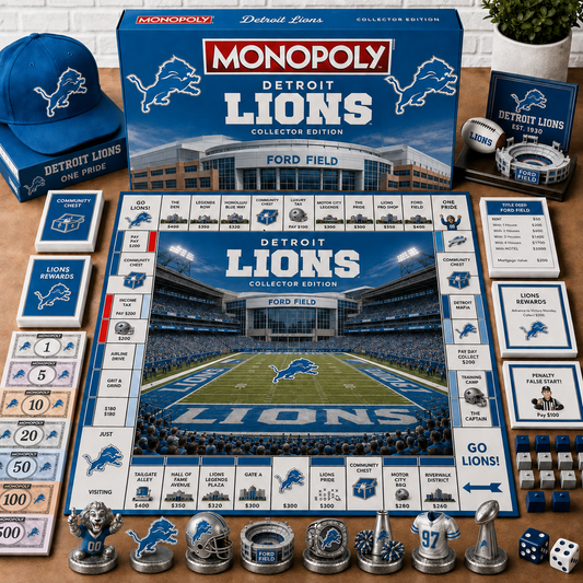 Premium NFL DET Monopoly Collector’s Edition Board Game