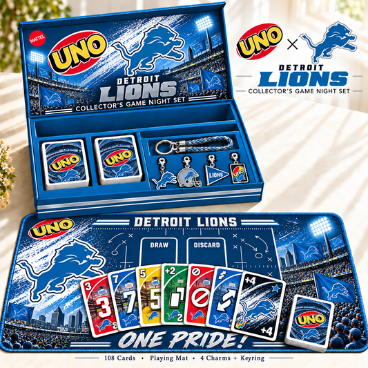 Premium NFL DET Uno Board Game Set
