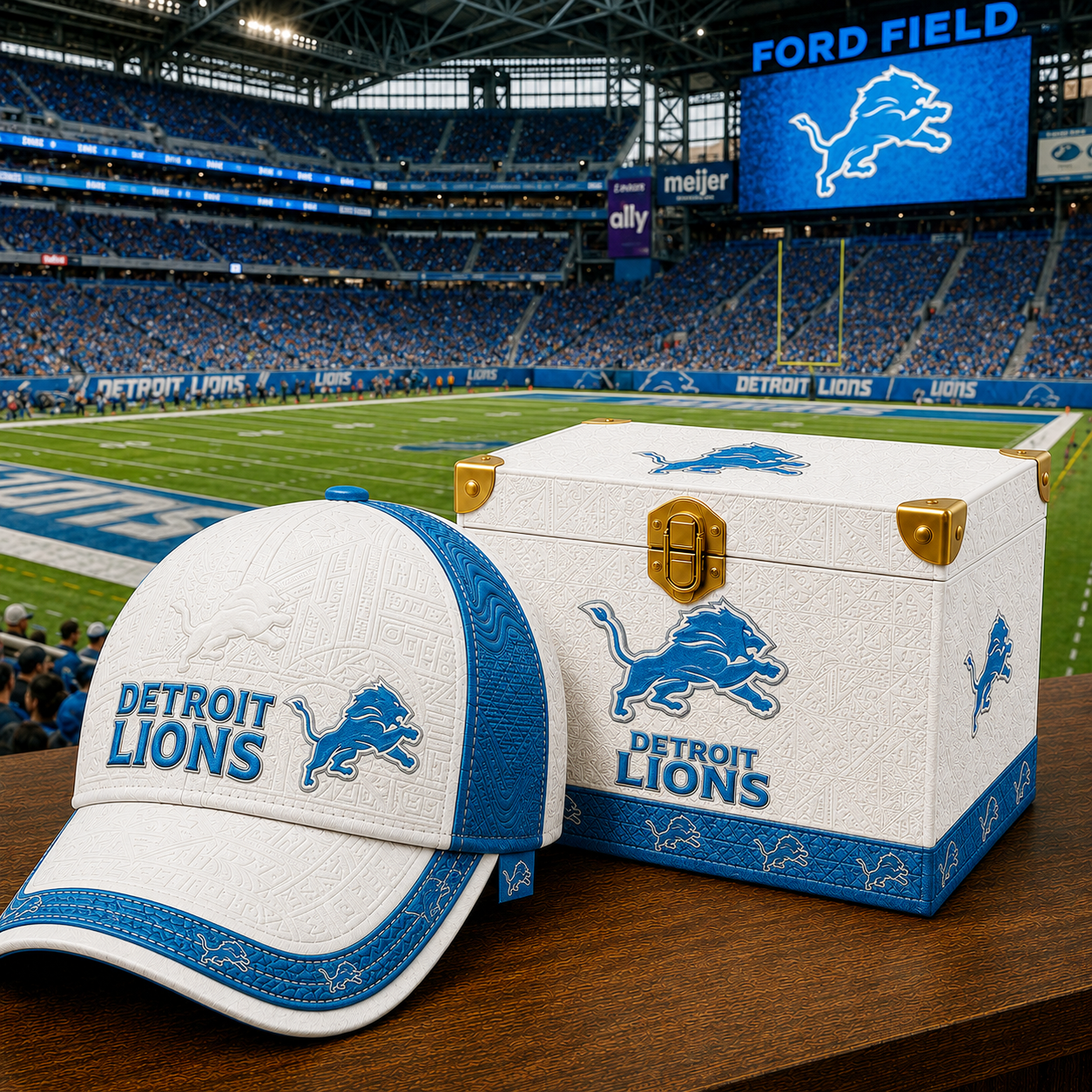 Premium NFL DL Embossed Leather Cap