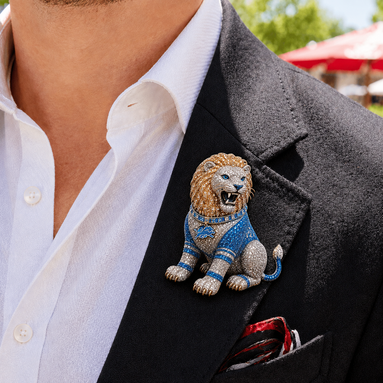 Premium NFL DL Luxury Sculptural Brooch