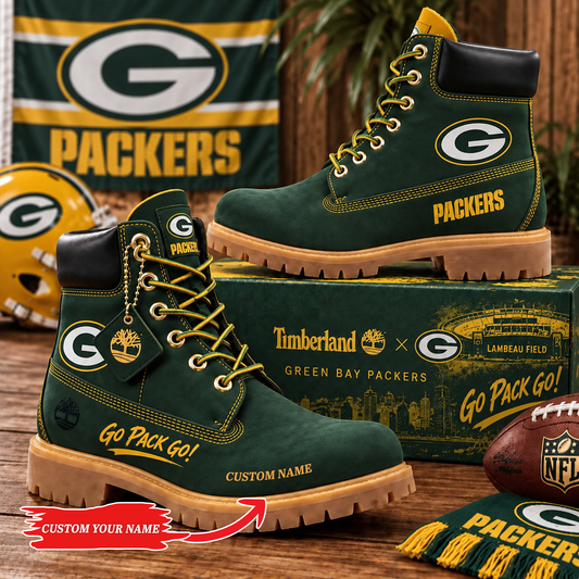 Premium NFL GB Heritage Boots Custom Name