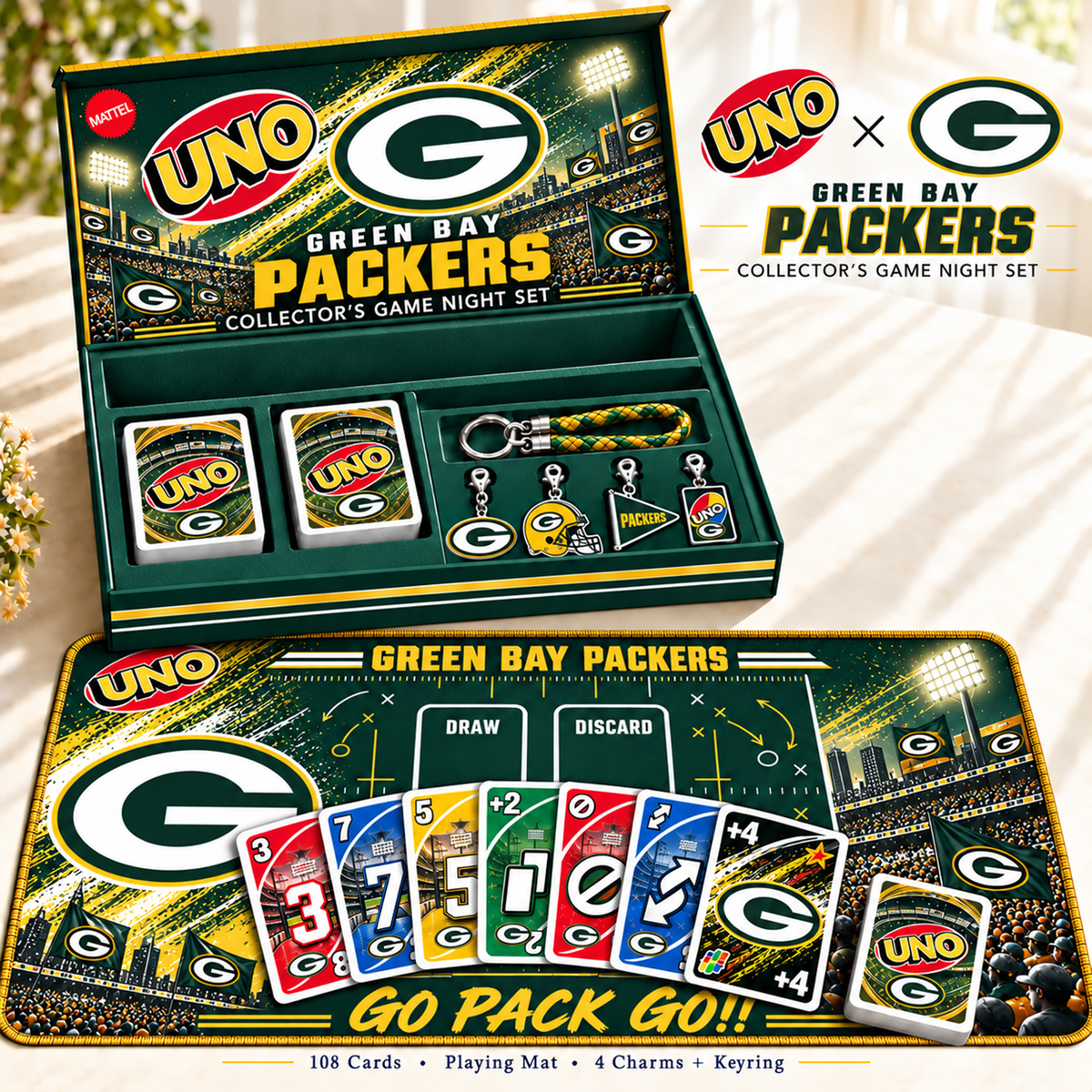 Premium NFL GB Uno Board Game Set