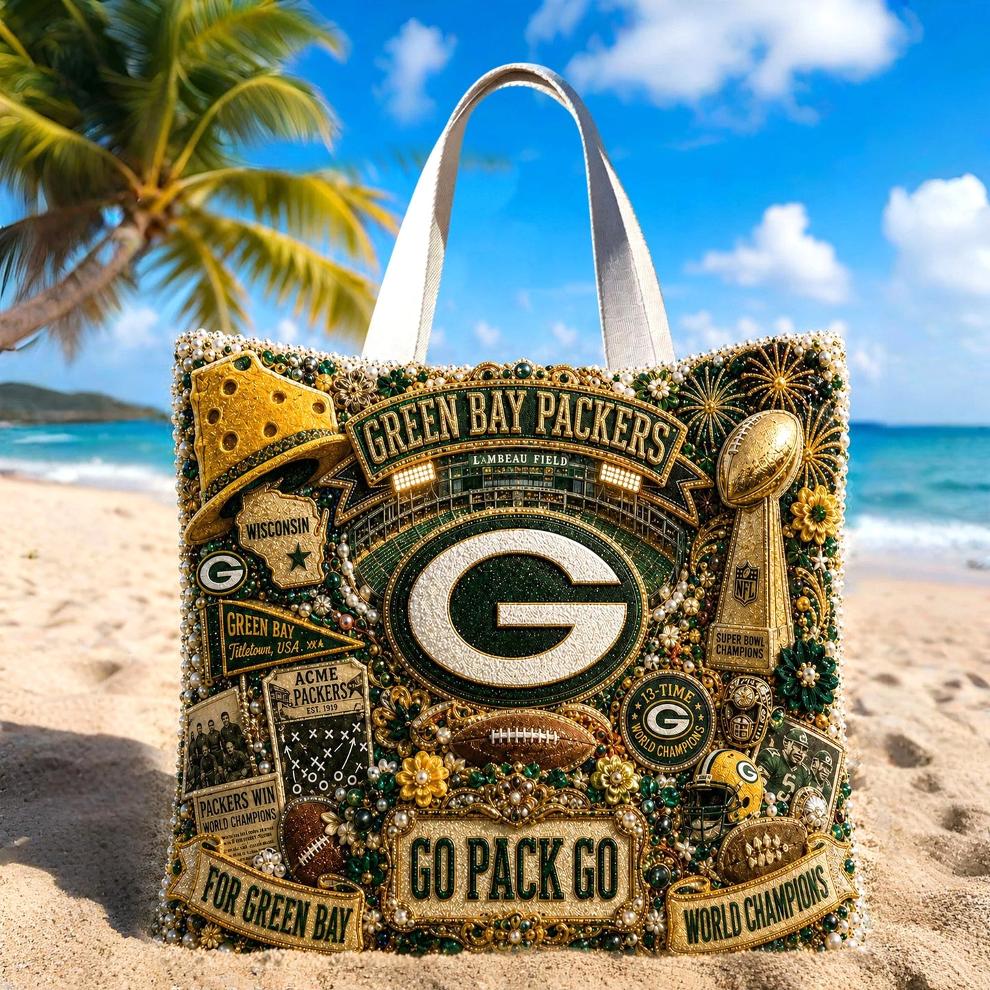 Premium NFL GBP Summer Vibes Tote Bag