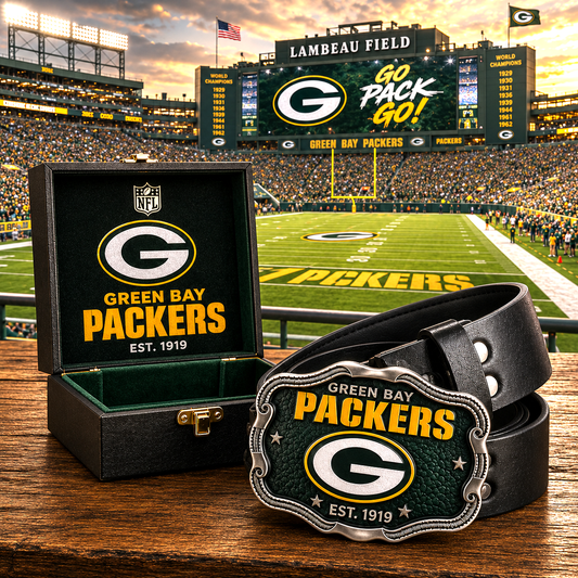 Premium NFL GBP Vintage Heritage Leather Belt