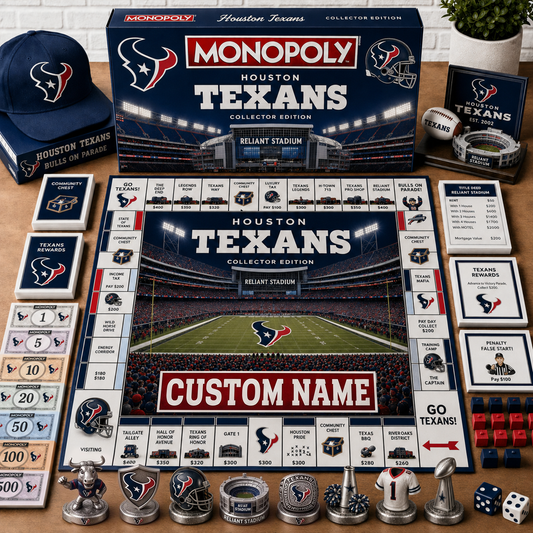 Premium NFL HOU Collector’s Edition Board Game Custom name