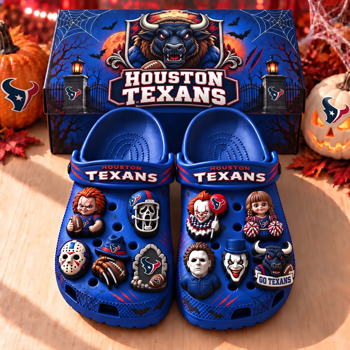 Premium NFL HOU Halloween Clogs