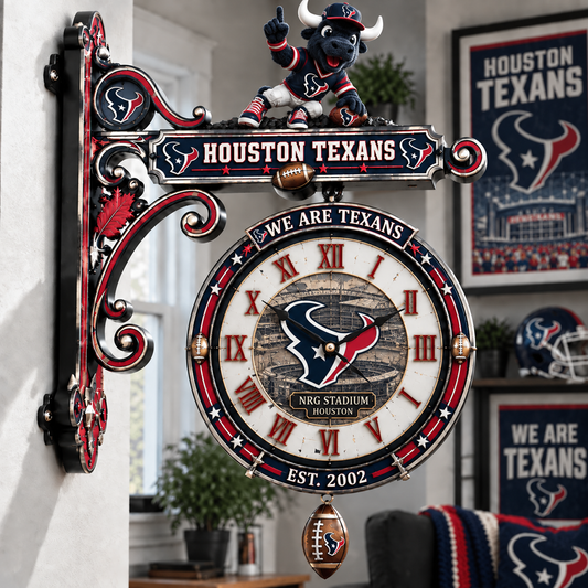 Premium NFL HOU Illuminating Collector Wall Clock