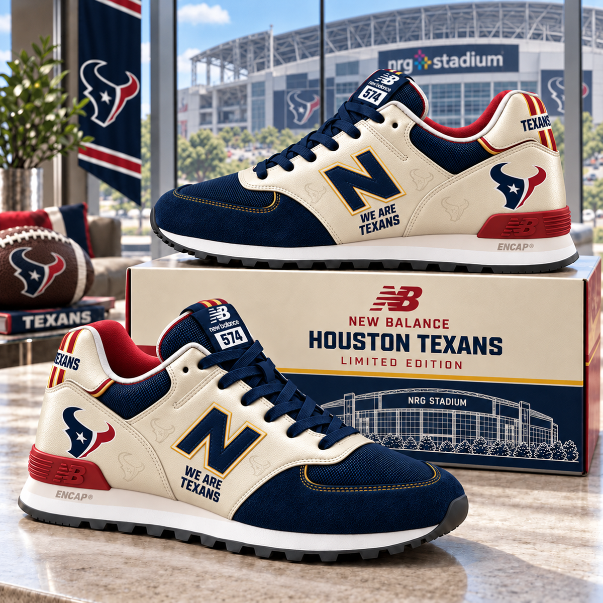 Premium NFL HOU NB 574 Sneaker