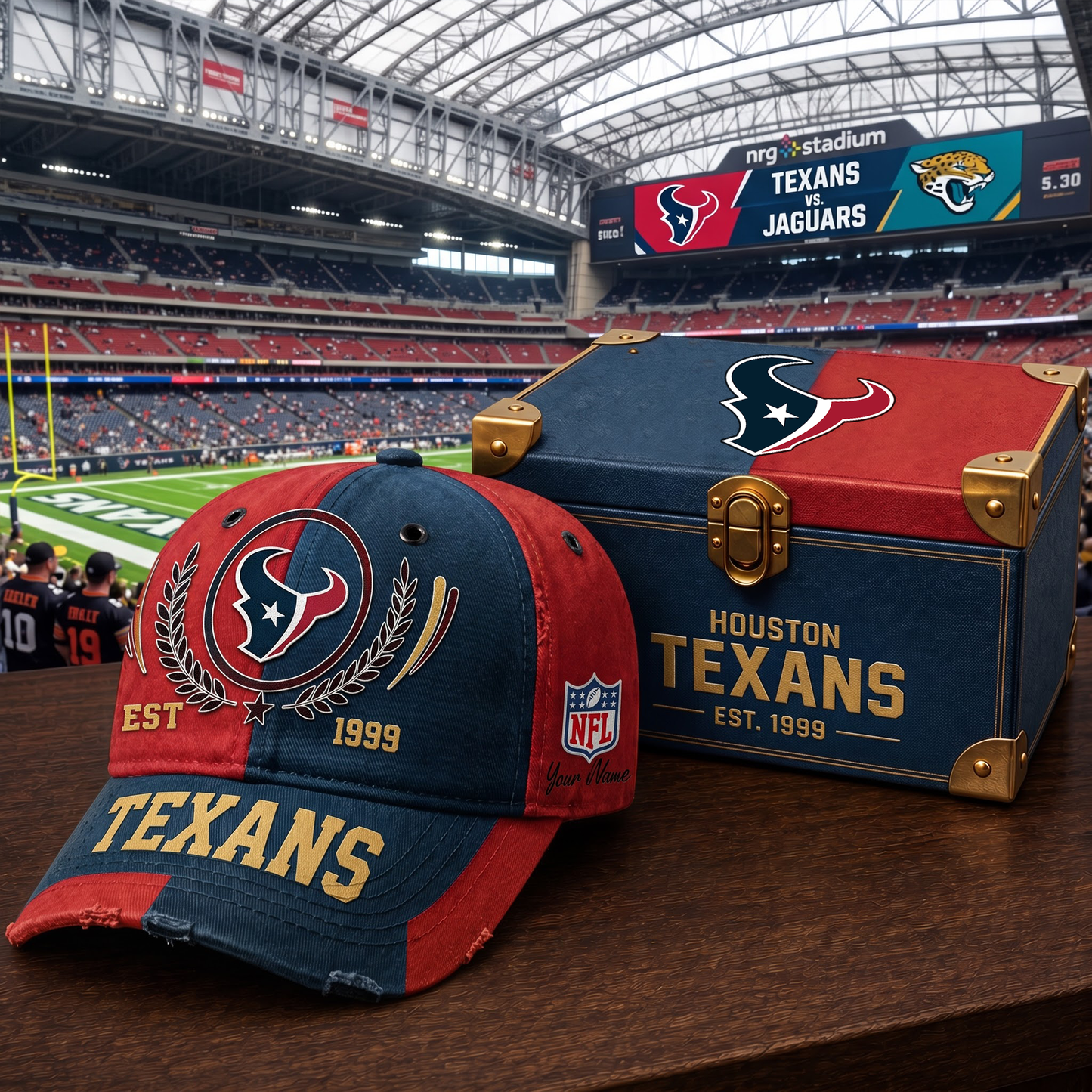 Premium NFL HOU Vintage Heritage Distressed Cap V2