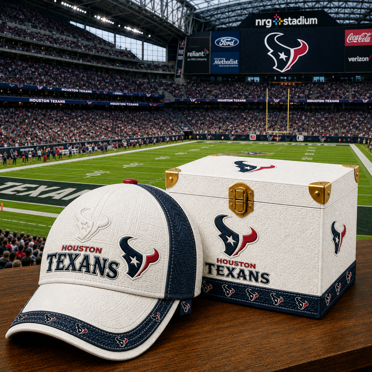 Premium NFL HT Embossed Leather Cap