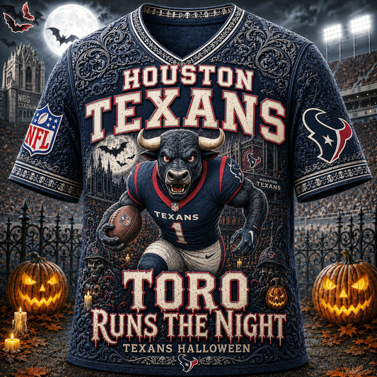 Premium NFL HT Runs the Night Halloween Mascot T-shirt