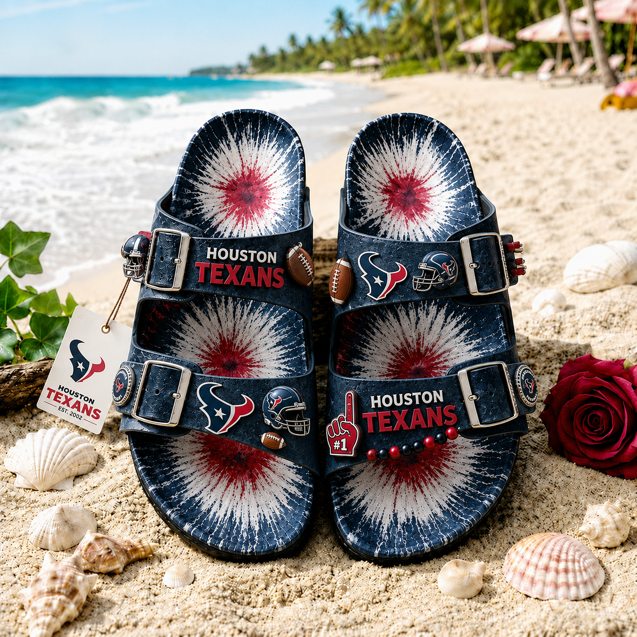 Premium NFL HT Summer Splash Birkenstocks Shoes