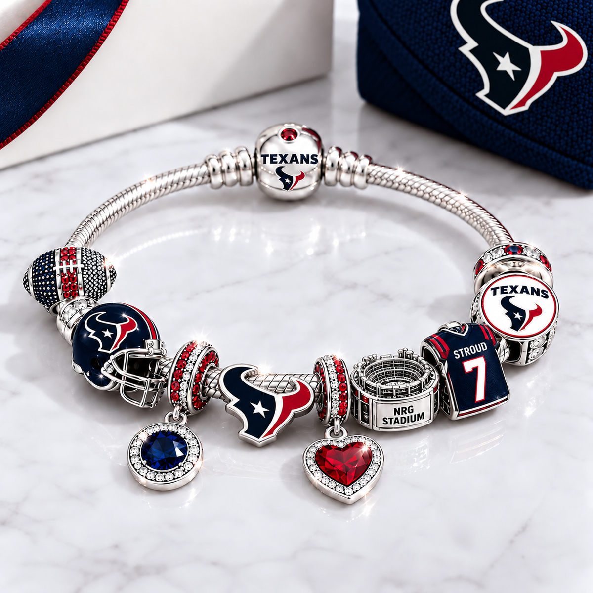 Premium NFL HT Team Spirit Charm Bracelet V8