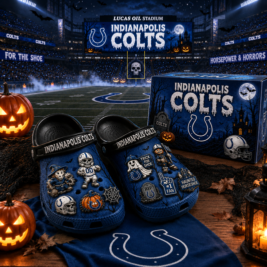 Premium NFL IC Haunted Game Day Halloween Charm Clogs