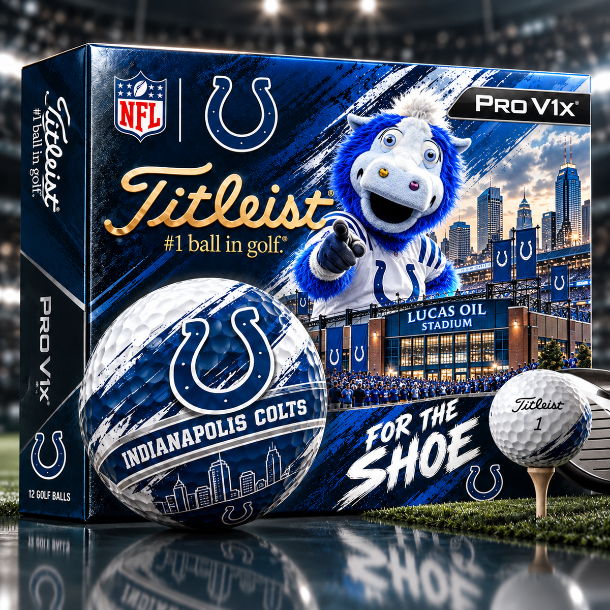 Premium NFL IC x Titleist Pro V1 Skyline & Stadium Golf Balls Set