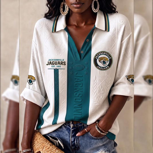 Premium NFL JAC Embossed Heritage Open-collar Polo Shirt