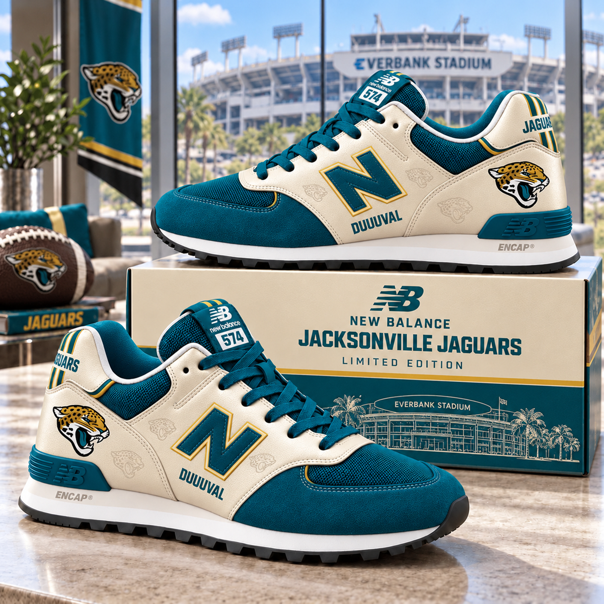 Premium NFL JAC NB 574 Sneaker