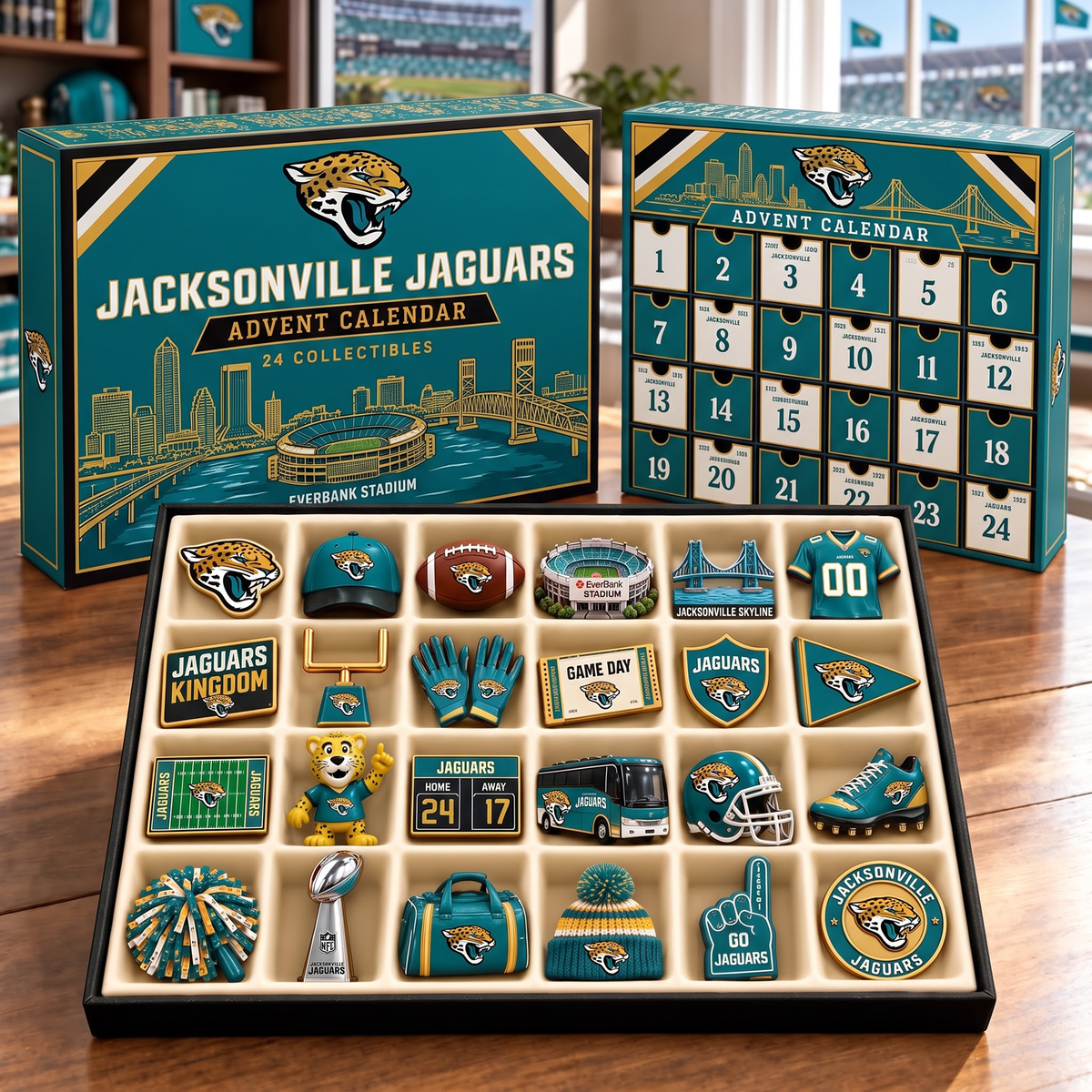 Premium NFL JAC Team Spirit 24-Piece Advent Calendar V3