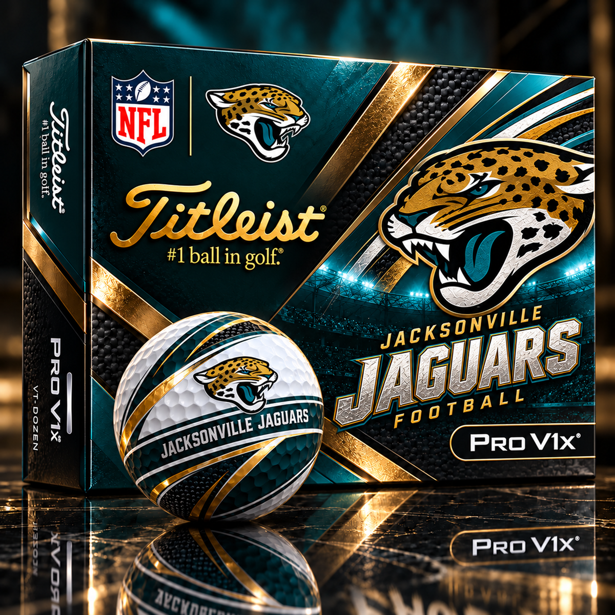 Premium NFL JAC x Titleist Pro V1 Team Spirit Golf Balls Set V2