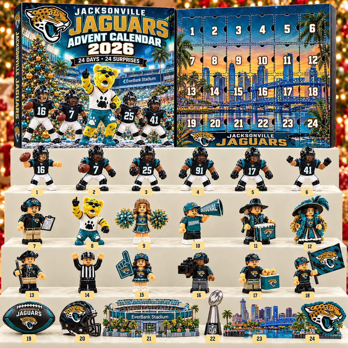 Premium NFL JJ 24-Piece Football Collectible Advent Calendar V2