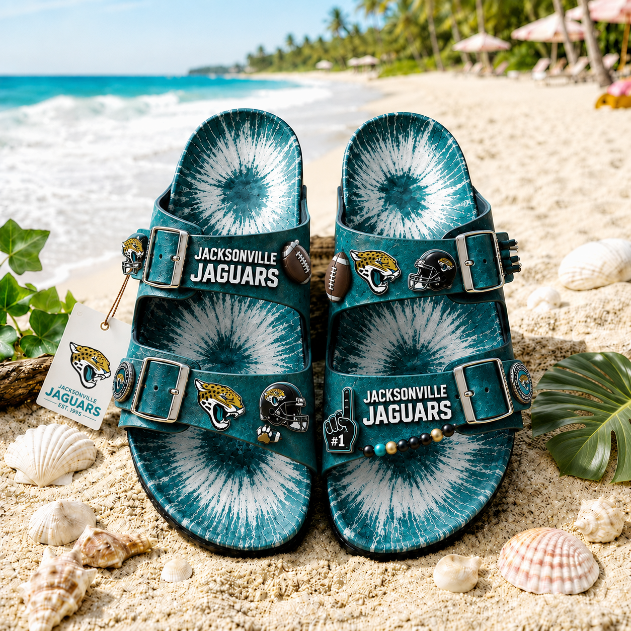 Premium NFL JJ Summer Splash Birkenstocks Shoes