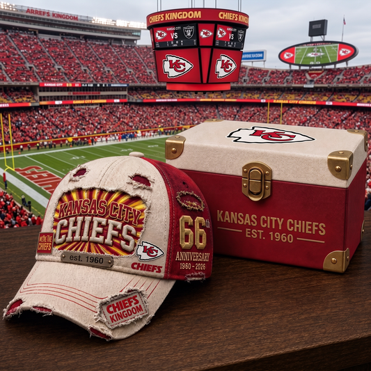 Premium NFL KC Anniversary Distressed Cap