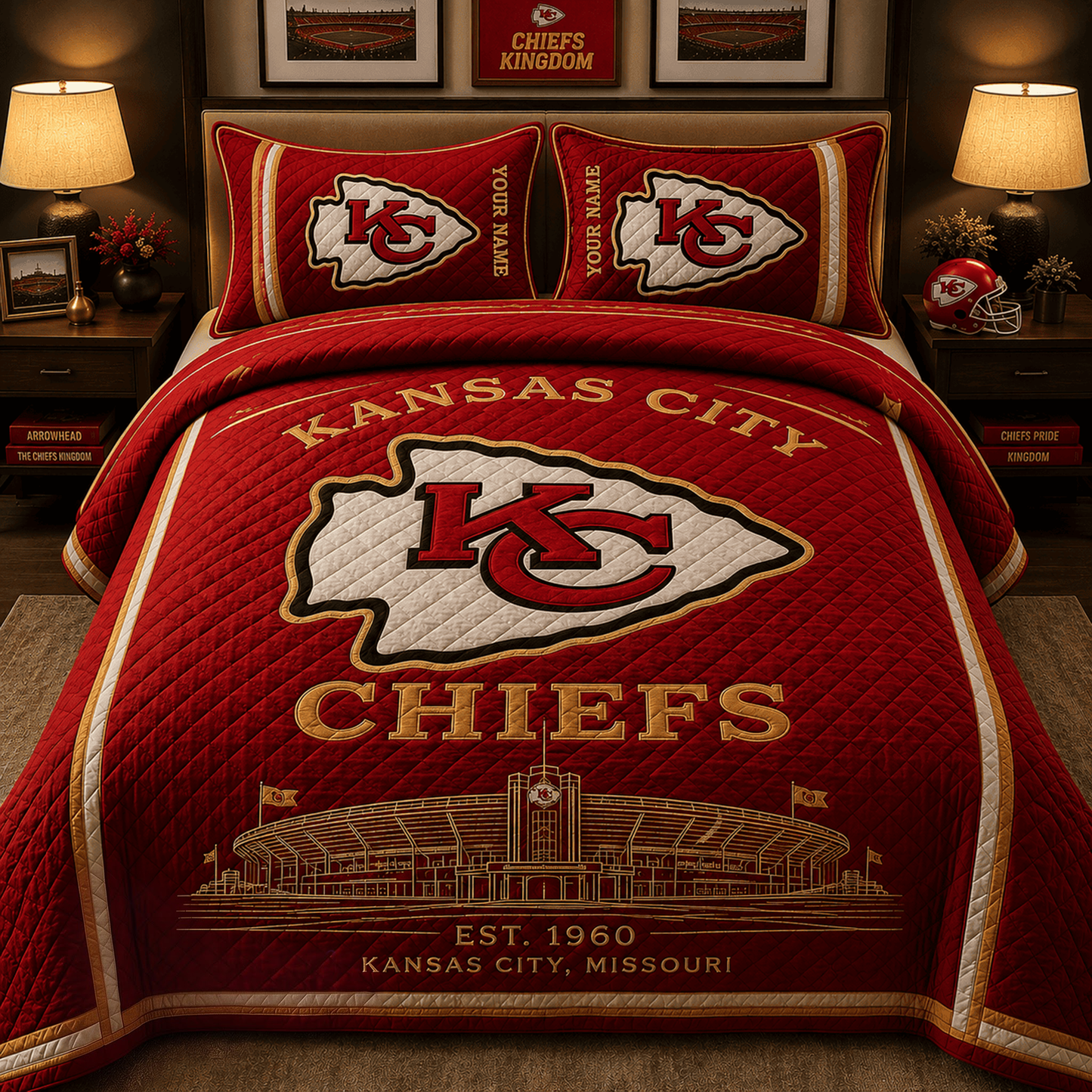 Premium NFL KC Bedding Sets Luxury