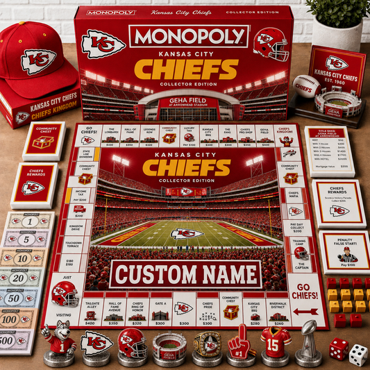 Premium NFL KC Collector’s Edition Board Game Custom name
