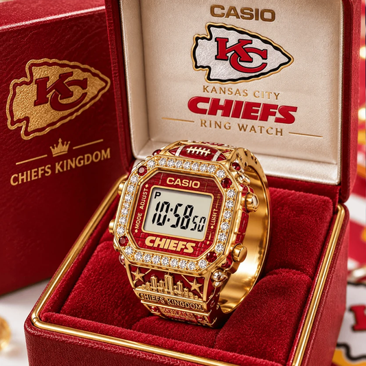 Premium NFL KC Gold Ring Watch