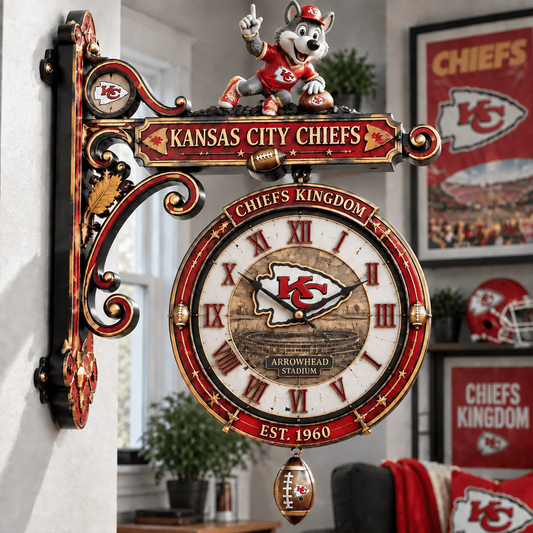 Premium NFL KC Illuminating Collector Wall Clock