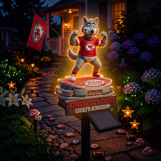 Premium NFL KC Mascot Stadium LumiGarden Solar Lights